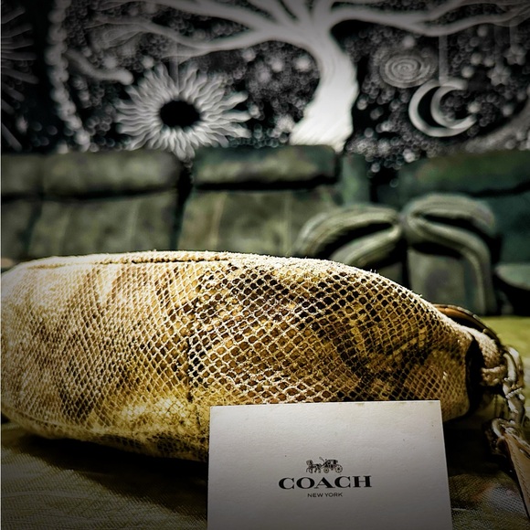 Vintage style Y2K Coach Tan Snake Print Women's Bag crossbody purse handbag - Picture 17 of 17